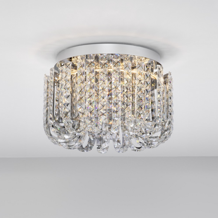 LUCES ARONA LE45855/8 kryształowy plafon sufitowy LED 3500K złoty, chrom