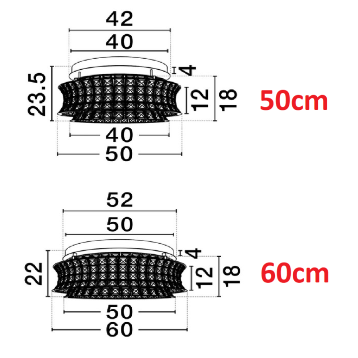 LUCES ARONA LE45860/1/2/3 LED ceiling light, crystal, chrome/gold
