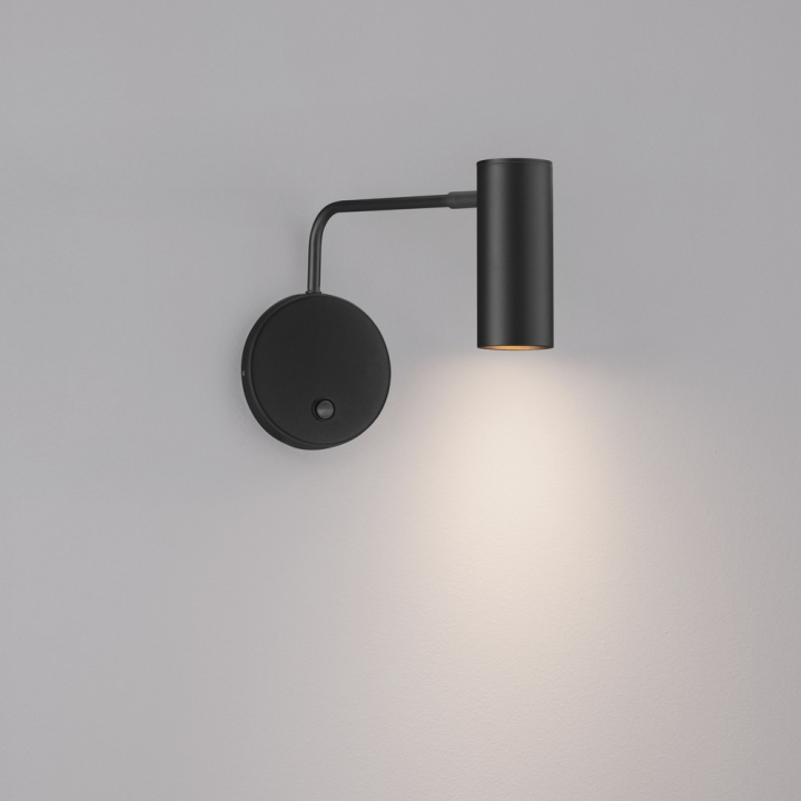 LUCES GRAUS LE46054 czarny kinkiet z regulowanym ramieniem GU10 czarny