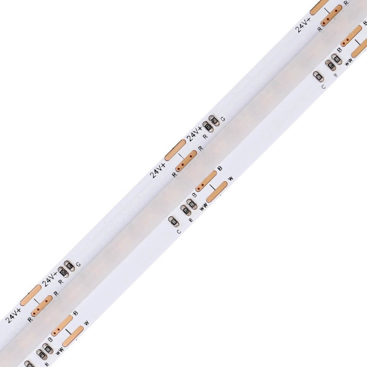 Professional 24V COB RGB LED strip, 10m or 25m roll, 12W/m
