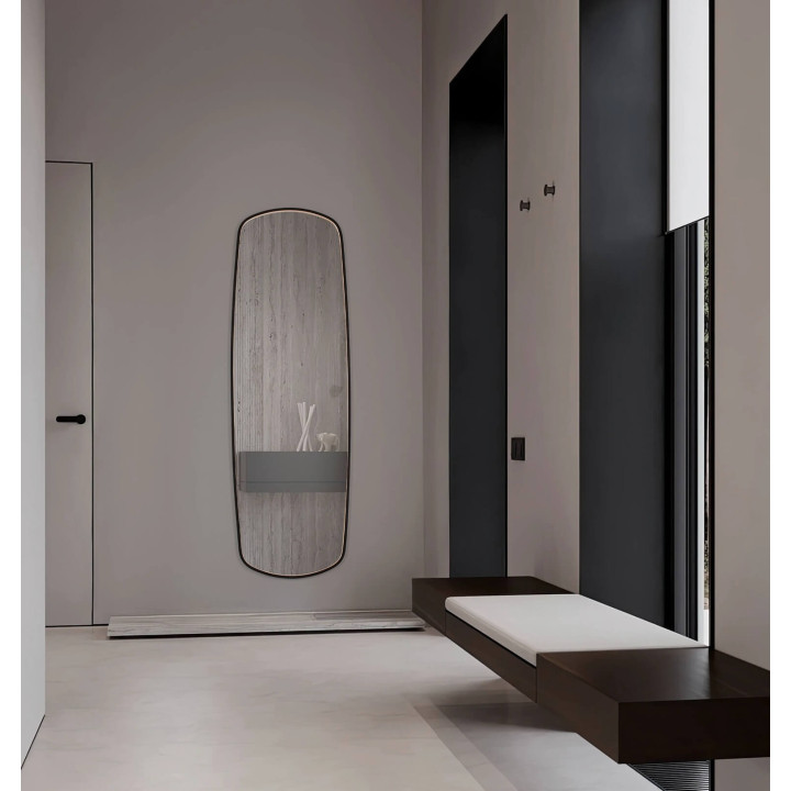 LUCES SINIA wysokie lustro LED 55x170 cm 58W 3000K IP44 czarne