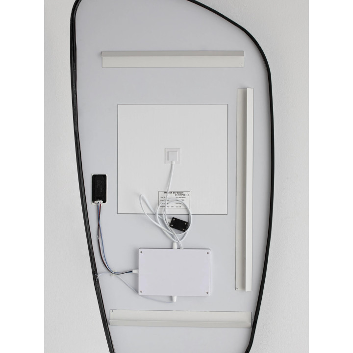LUCES SINIA Large LED Mirror 65x135 cm 53W 3000K IP44 Black