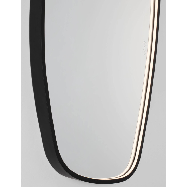 LUCES SINIA Designer LED Mirror 55x80 cm 37W 3000K IP44 Black