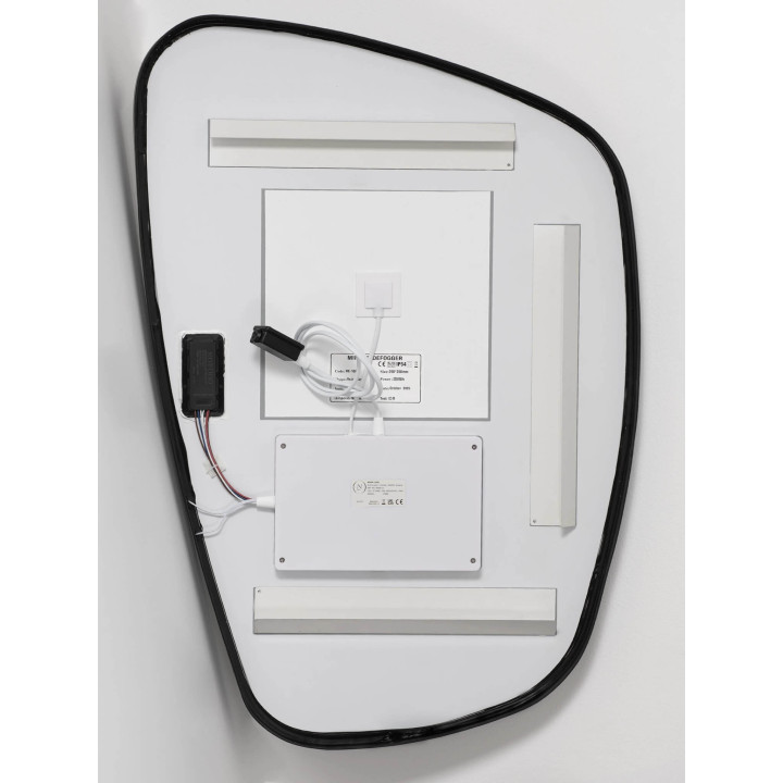 LUCES SINIA Designer LED Mirror 55x80 cm 37W 3000K IP44 Black