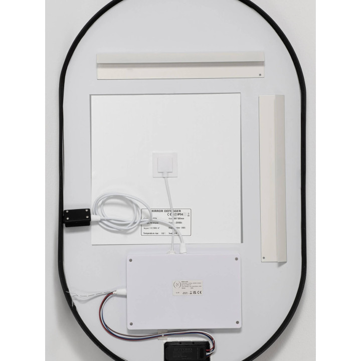 LUCES ZELVA LED Bathroom Mirror 50x80 cm 36W 3000K IP44 Black