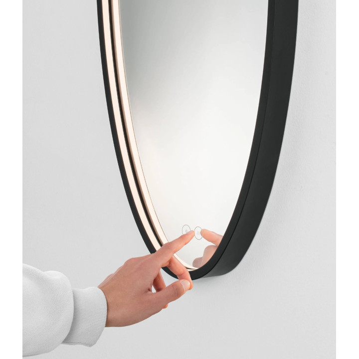LUCES RILO Slim LED Bathroom Mirror 36x90 cm 35W 3000K IP44 Black