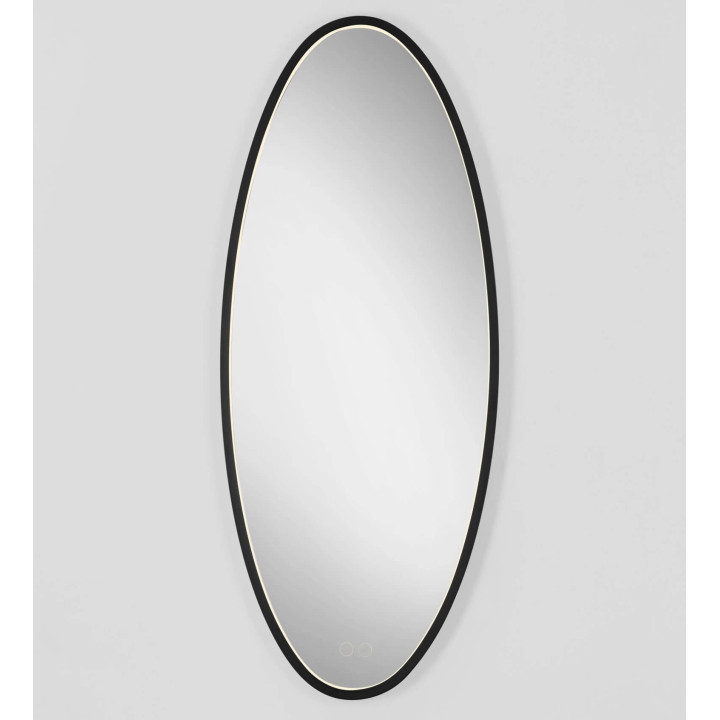 LUCES RILO Elongated LED Mirror 48x120 cm 43W 3000K IP44 Black