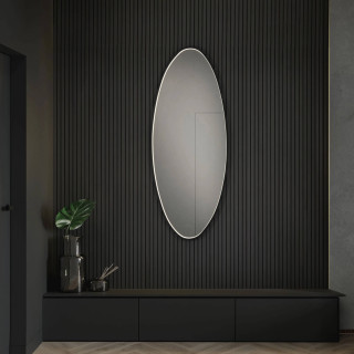 LUCES RILO Elongated LED Mirror 48x120 cm 43W 3000K IP44 Black