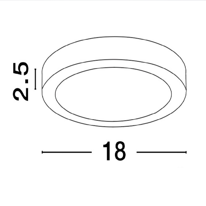 LUCES APIZACO LE45825 18W LED ceiling light, 3000K, 18 cm diameter