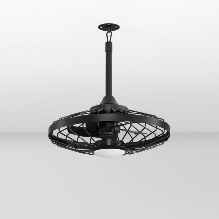 LUCES BENASAL LE45943 pendant fan with LED, adjustable CCT, and IP44