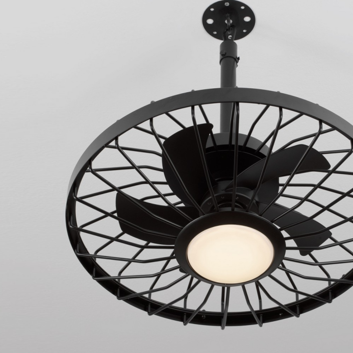 LUCES BENASAL LE45943 pendant fan with LED, adjustable CCT, and IP44