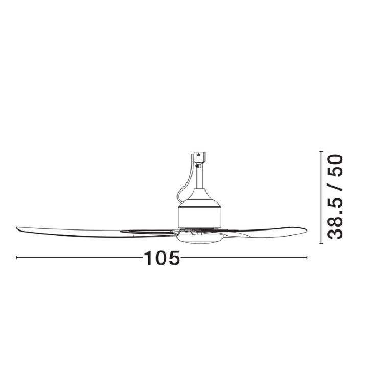 LUCES BENAVIS LE45946 IP54 moisture-resistant ceiling fan