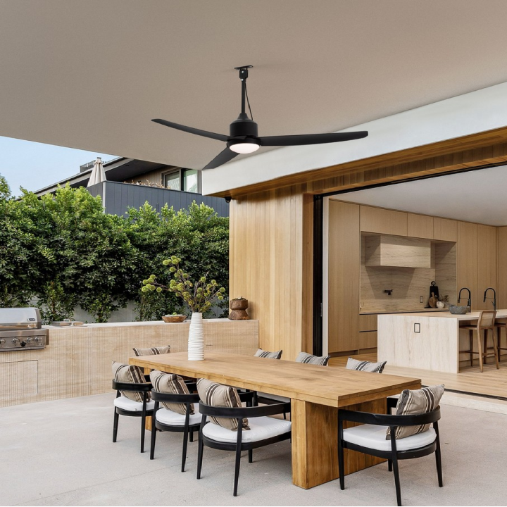 LUCES BENAVIS LE45945 ceiling fan with CCT LED (3000K&ndash;6000K), IP54