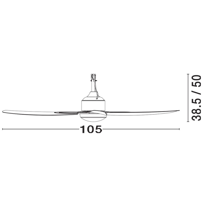 LUCES BENAVIS LE45945 wentylator sufitowy z LED CCT 3000K-6000K IP54