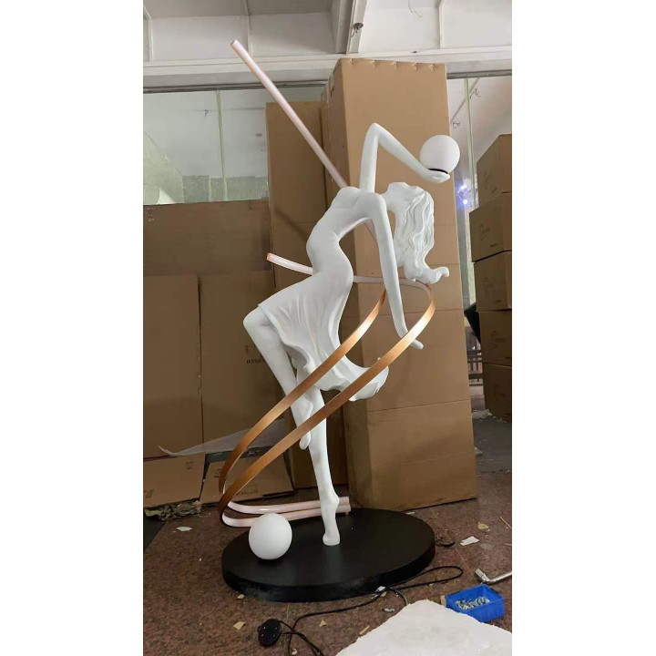 DANCING GIRL designerska, duża lampa podłogowa figura