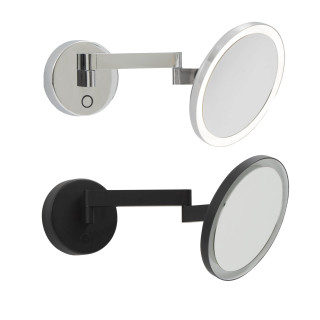 LEDS-C4 VANITY okrągłe lusterko podświetlane LED 9W 3000K chrom, czarne