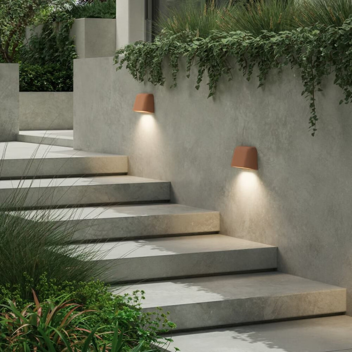 Astro Mast Twin Coastal &ndash; Concrete Outdoor GU10 Wall Light IP44