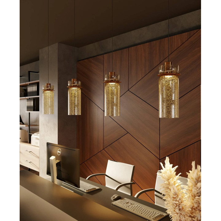 MAXlight Signature B P0602 LED pendant lamp 3000K brass + glass