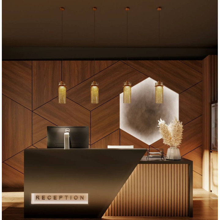 MAXlight Signature B P0602 lampa wisząca LED 3000K mosiądz + szkło