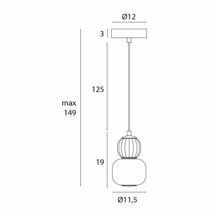 MAXlight Modern P0624/5/6 lampa wisząca LED 5W, 3 kolory do wyboru