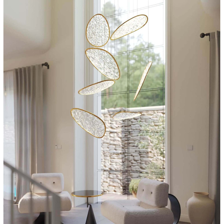 MAXLIGHT Empire P0634/5D lampa wisząca LED 3000K chrom, złoty