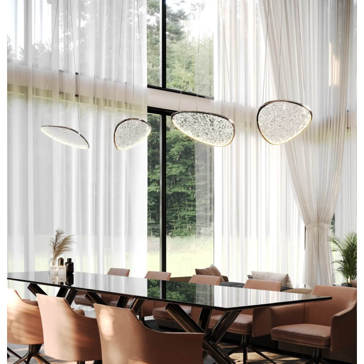 MAXlight Empire P0636/7D LED pendant lamp 17W 3000K chrome, gold