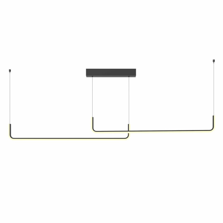 MAXlight Urus P0645 hanging lamp 150cm modern LED 30W black