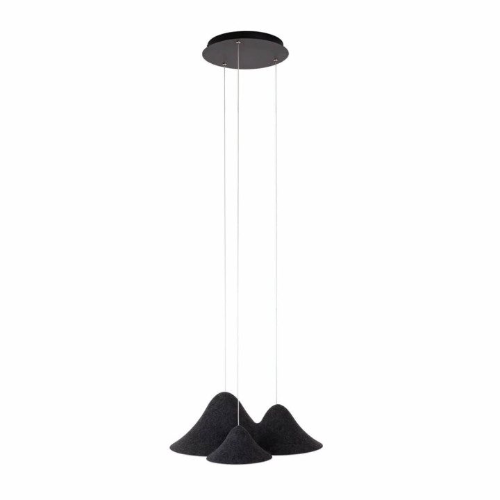 Maxlight BELLMOND P0565 czarna lampa wisząca LED z filcu