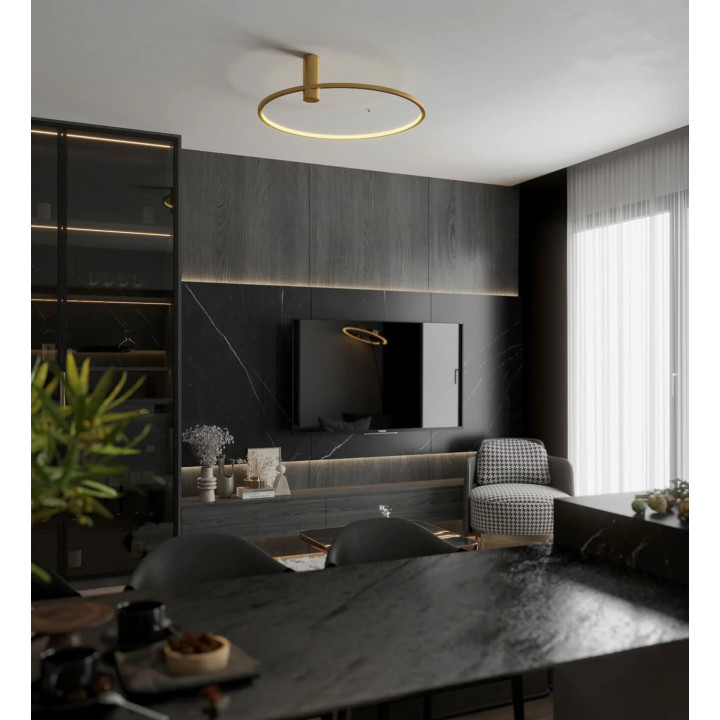 MAXLIGHT Queen C0239/40 duży plafon LED 3000K złoto szczotkowane