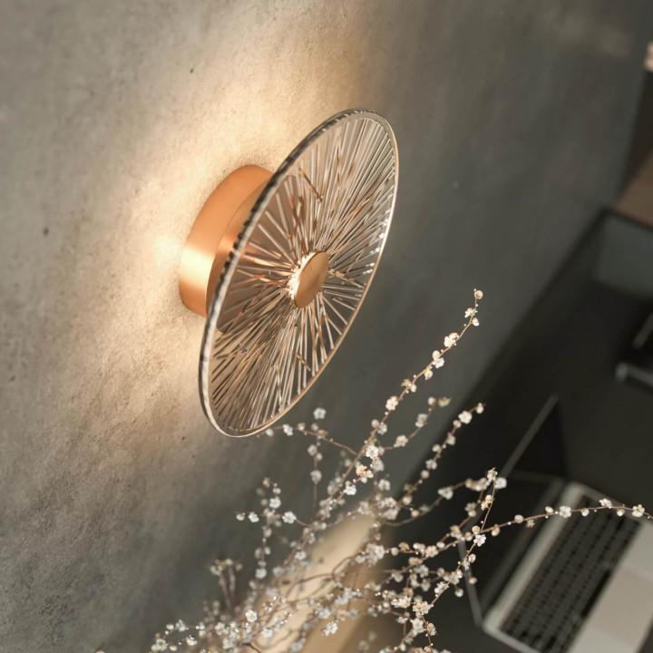MAXlight Allure W0355/6 gold LED wall lamp 5W 3000K, metal/glass