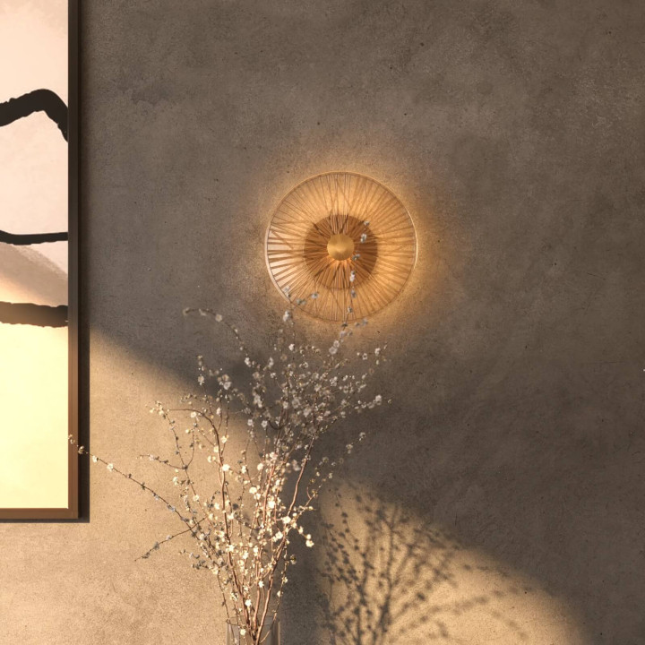 MAXlight Allure W0355/6 gold LED wall lamp 5W 3000K, metal/glass