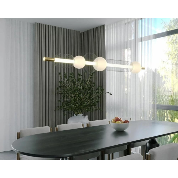 MAXLIGHT Bora C P0593 LED hanging lamp 3000K black + gold