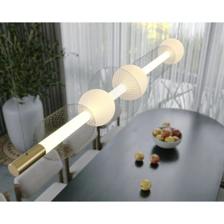 MAXLIGHT Bora C P0593 LED hanging lamp 3000K black + gold