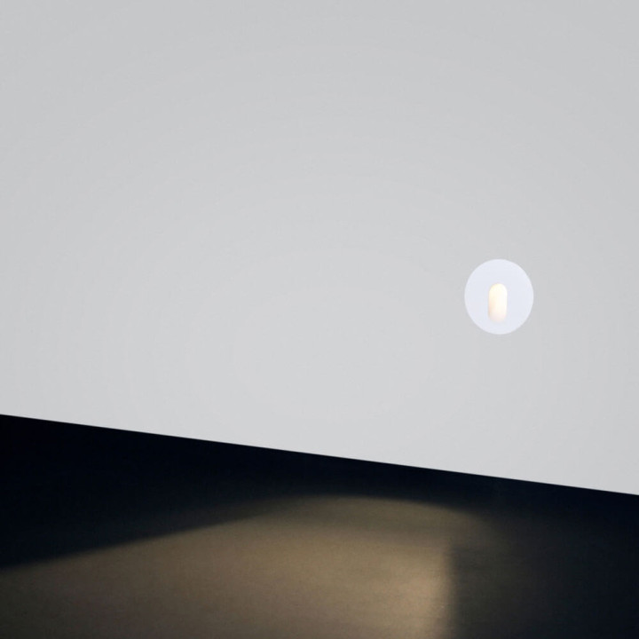 ELKIM LESEL 002XL LED step light 1W white or black 75mm for 60mm box