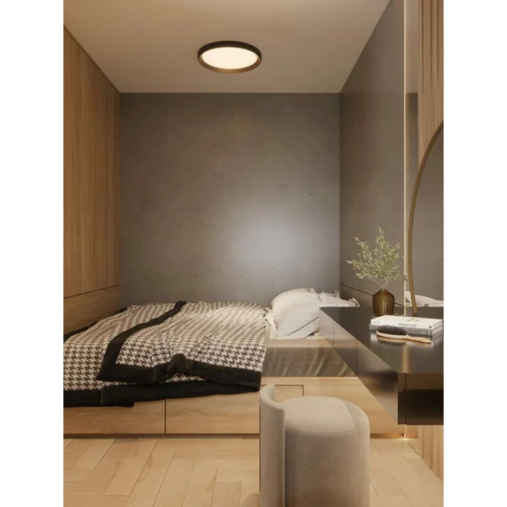MAXLIGHT Vik C0237 plafon LED 48cm czarno-złoty LED 40W