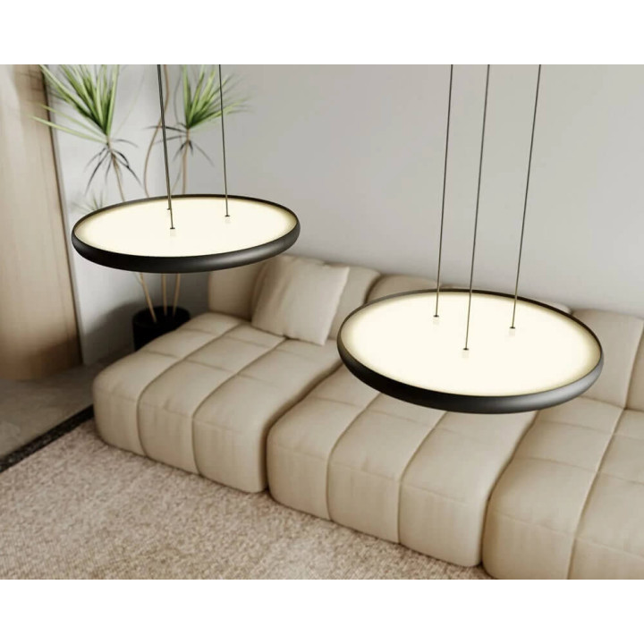 MAXLIGHT Vik P0556 hanging lamp gold black ring warm color 3000K