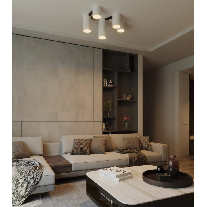 Maxlight LAXER C0229/30 ceiling lamp 5xGU10 max. power 7W black and white