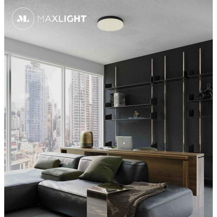 Maxlight SEKKO C0218 aluminium, żelazo, akryl czarny 3000K 54W
