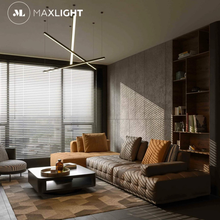 MAXlight TRIO 3 fashionable, ultramodern large hanging lamp, 3x12W
