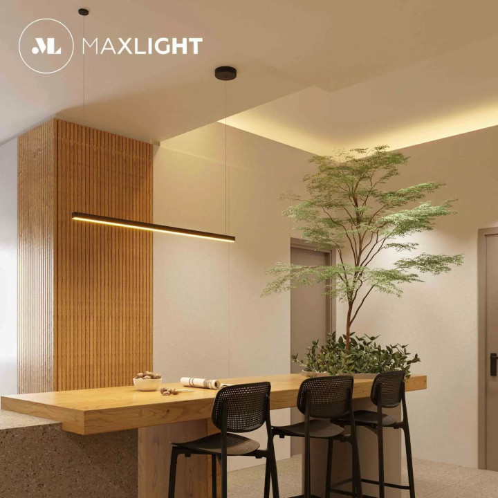 MAXlight TRIO P0310D nowoczesna lampa LED liniowa 100cm czarna, złota