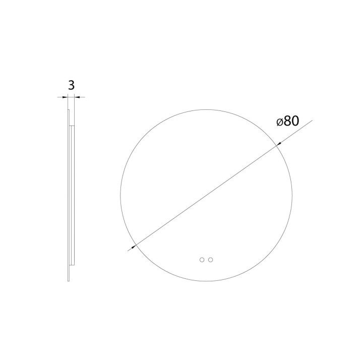 MAXlight MIRROR W0387 round LED mirror 80cm, IP44 light 3000K&ndash;5000K
