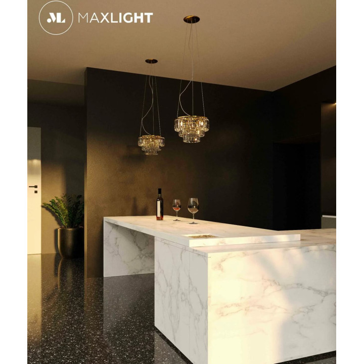 MAXlight MONACO pendant lamp gold, chrome