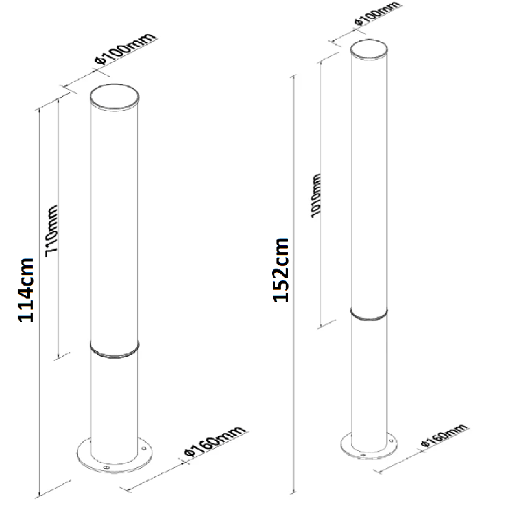 Maxlight GARDENIA F0064/5/6/7 LED garden bollard IP65 anthracite black