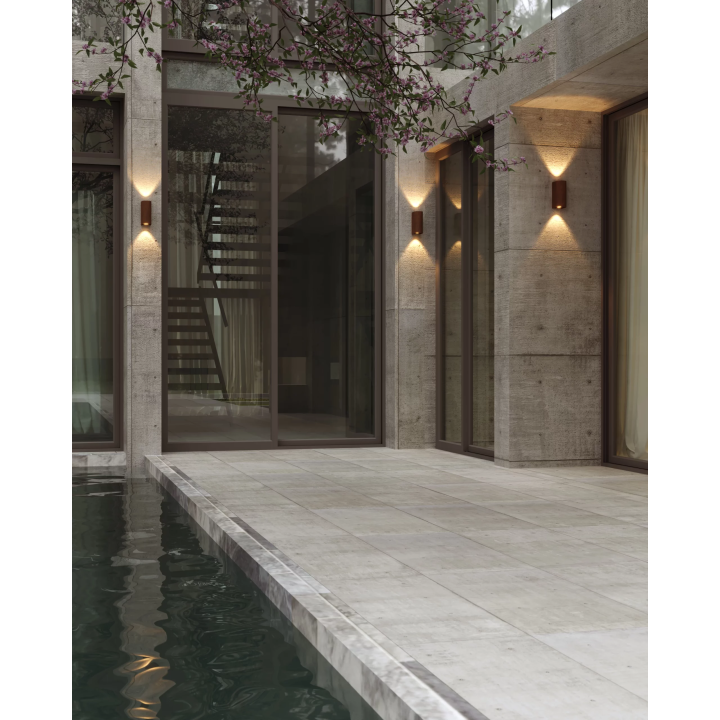 Maxlight BADIA W0469/70 LED wall lamp 12W 3000K IP65 black, corten