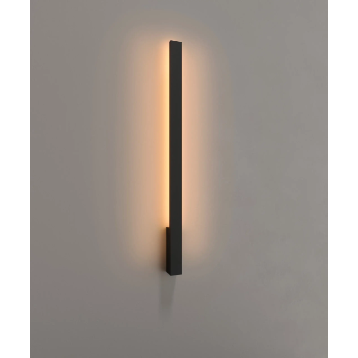 Maxlight KAPRUN W0458/9 podłużny kinkiet zewnętrzny IP65 czarny