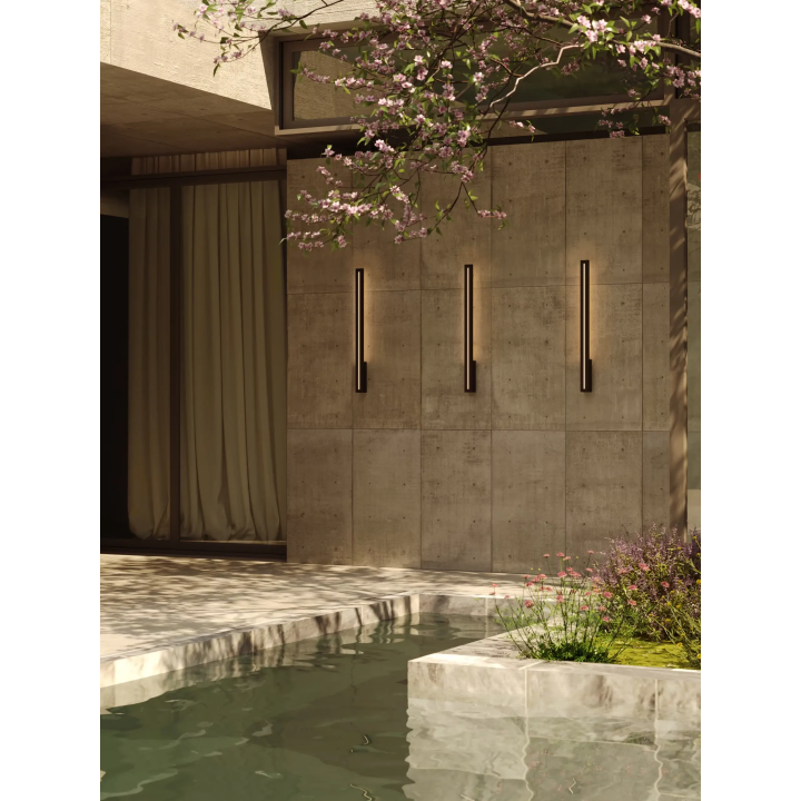 Maxlight MOENA W0460 LED outdoor wall light 15W 81cm black IP65