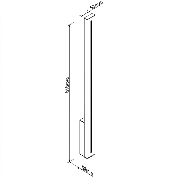 Maxlight MOENA W0460 LED outdoor wall light 15W 81cm black IP65