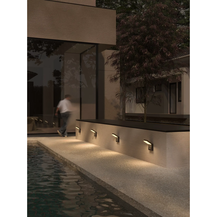 Maxlight FISS W0472 outdoor LED wall lamp with motion and dusk sensor