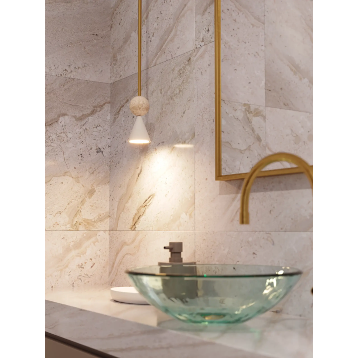 MAXlight BINGO W0446/7/8/9 elongated 8W LED wall lamp with stone detail