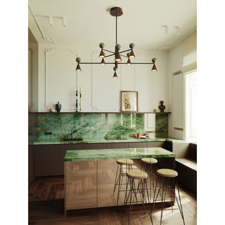 MAXlight BINGO P0684/5 LED pendant lamp 57W matte black and stone